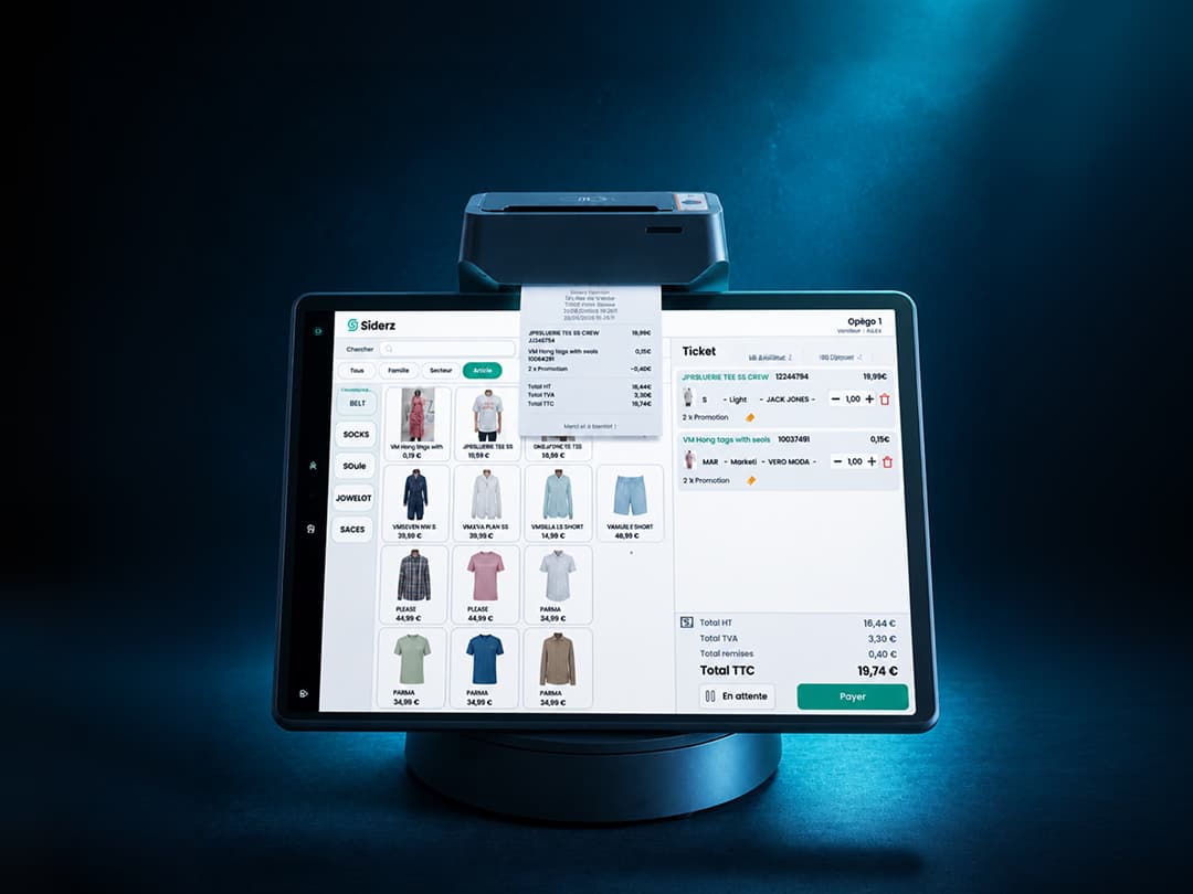 Tablette SUNMI tout-en-un avec TPE, imprimante et scanner intégrés pour commerce de détail