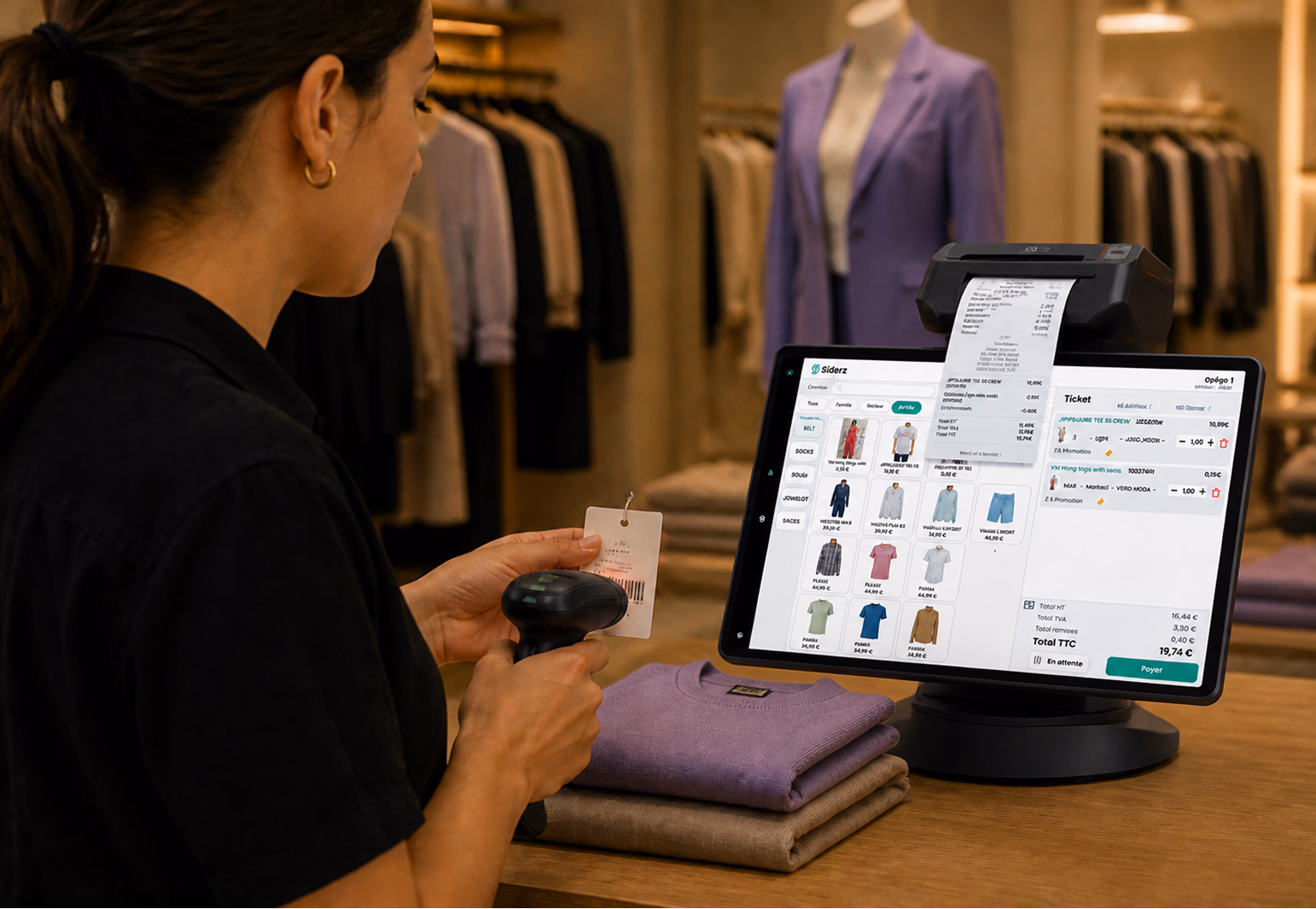 Réserve d'une boutique avec stock organisé géré par Sliderz