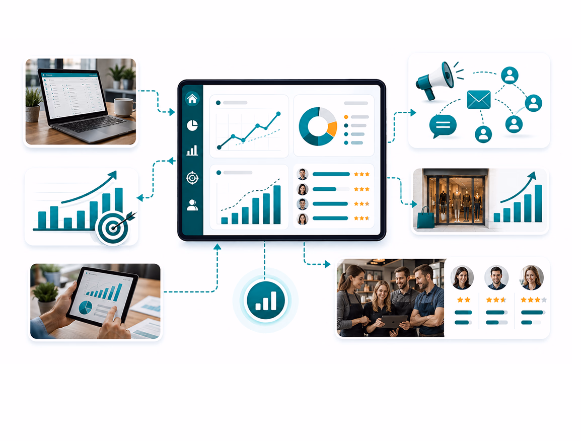 Suivi des objectifs de CA et impact marketing dans Sliderz