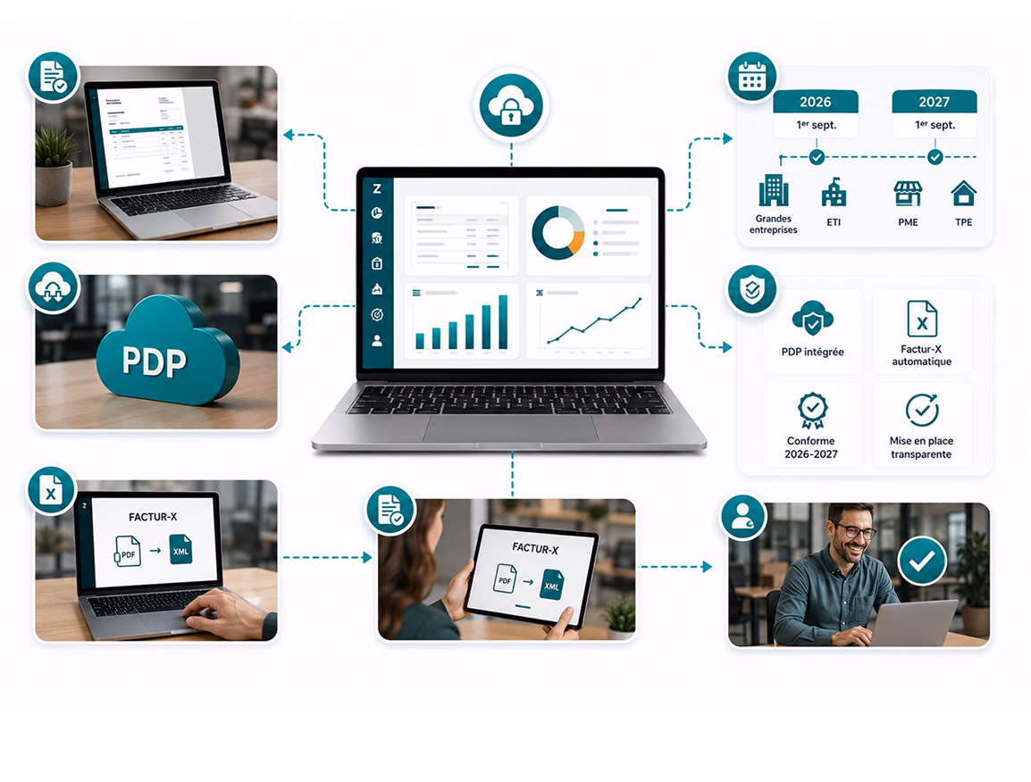 Montage Sliderz sur la facture électronique : format Factur-X, plateformes PDP et validation des factures